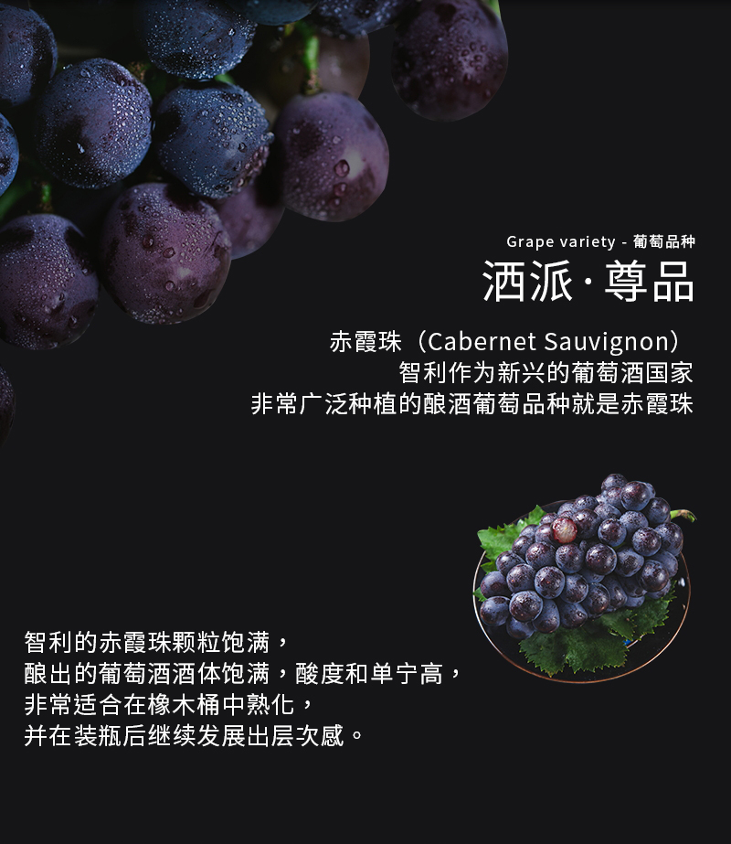 洒派尊品智利中央山谷赤霞珠干红葡萄酒(图6)